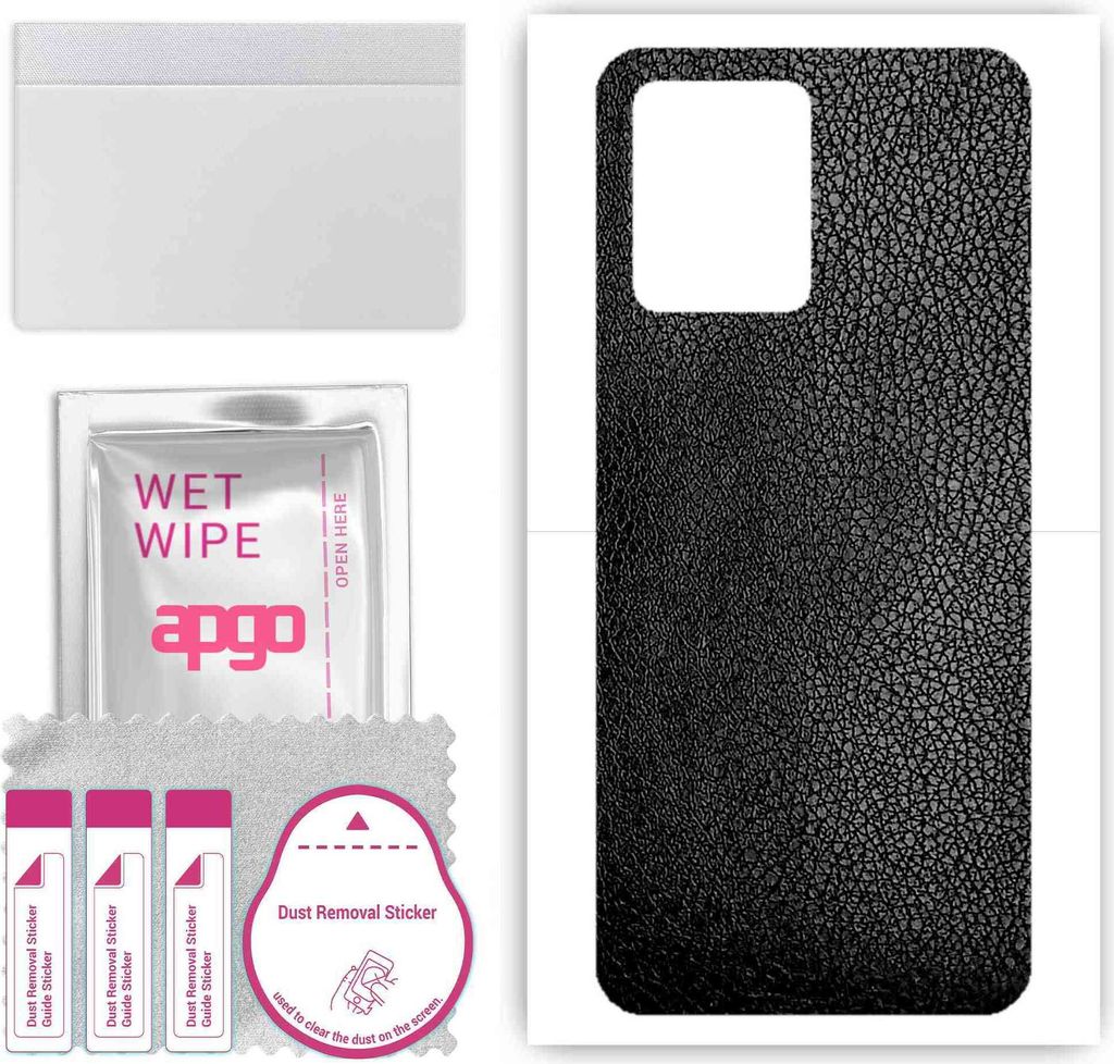 apgo Rückseite Schutzfolie, Skin, kompatibel mit Realme 9 Pro Plus, Hinten Displayschutzfolie aus Vinylfolie, kratzfest, einfache Montage - Schwar...