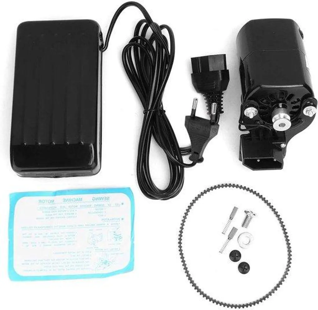 Kit Moteur Machine à Coudre 180W Complet avec Prise UE Coloris Blanc