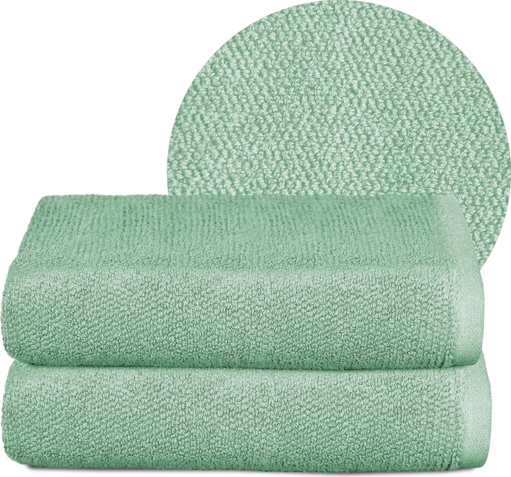 BEAUTEX Handtuch-Set Premium Frottier Sets, Europe, 100% Baumwolle 550g/m², Oeko-TEX ,Mintgrün,Set: 2 Handtücher - 50x100 cm