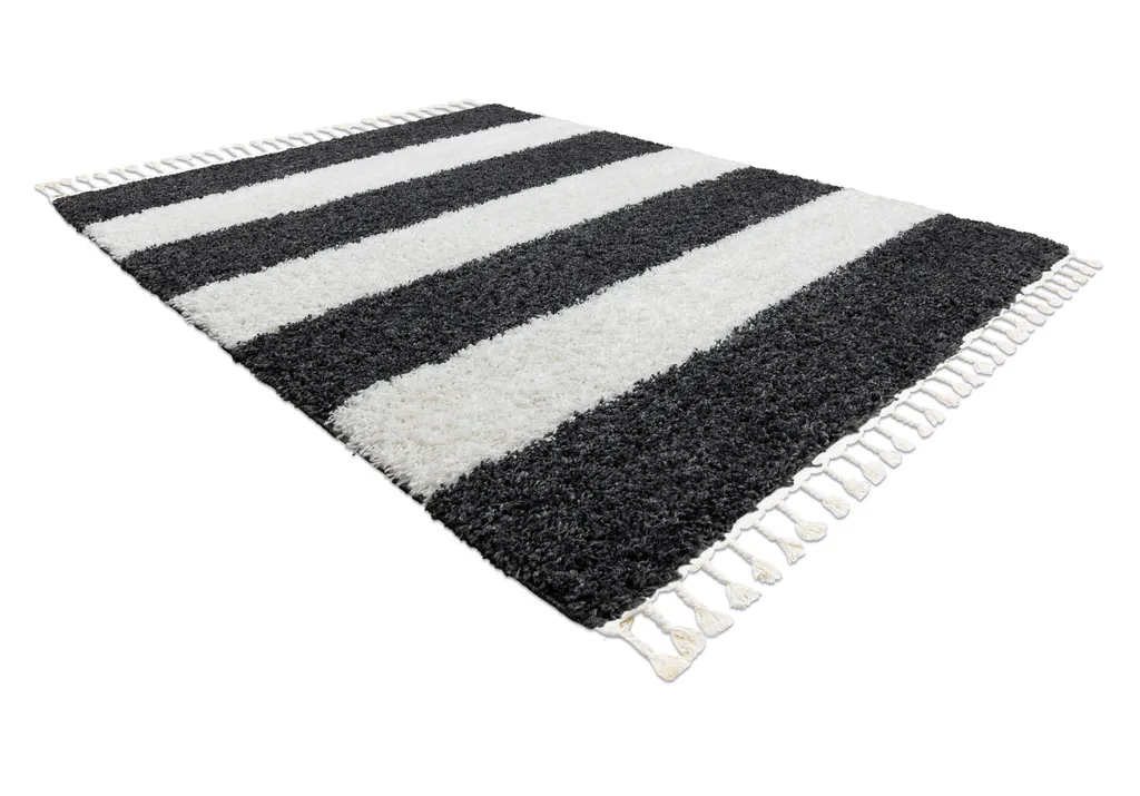 Tapis à pompons gris 200x290 cm UNION 4079 texture moelleuse et douce - 3