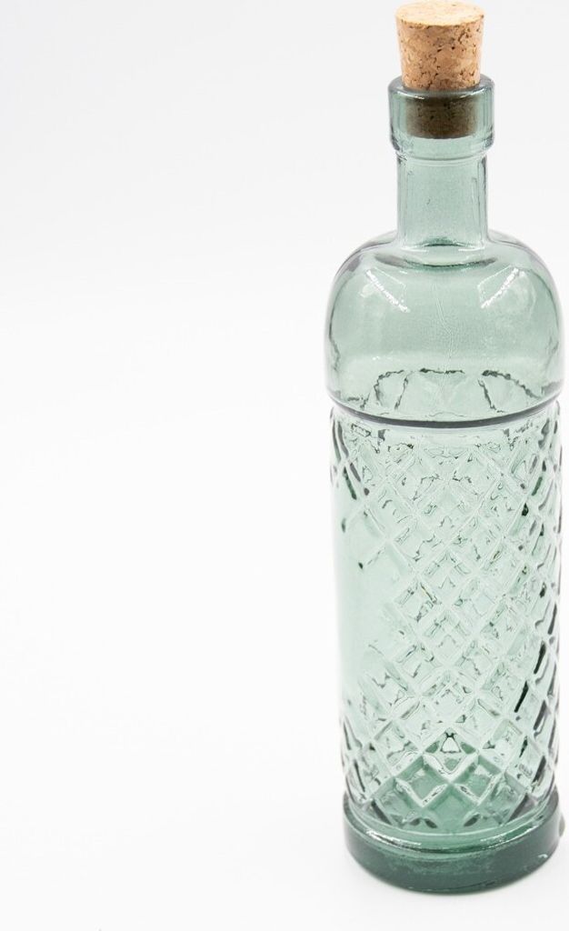 Glasflasche mit Korkverschluß 450ml Essig / Öl Landhausstil Auswahl: A