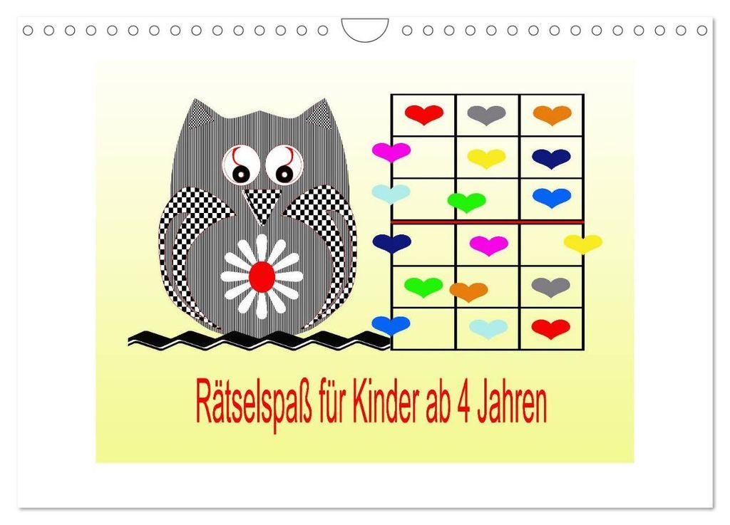 Rätselspaß für Kinder ab 4 Jahren (Wandkalender 2027 DIN A4 quer), CALVENDO Monatskalender