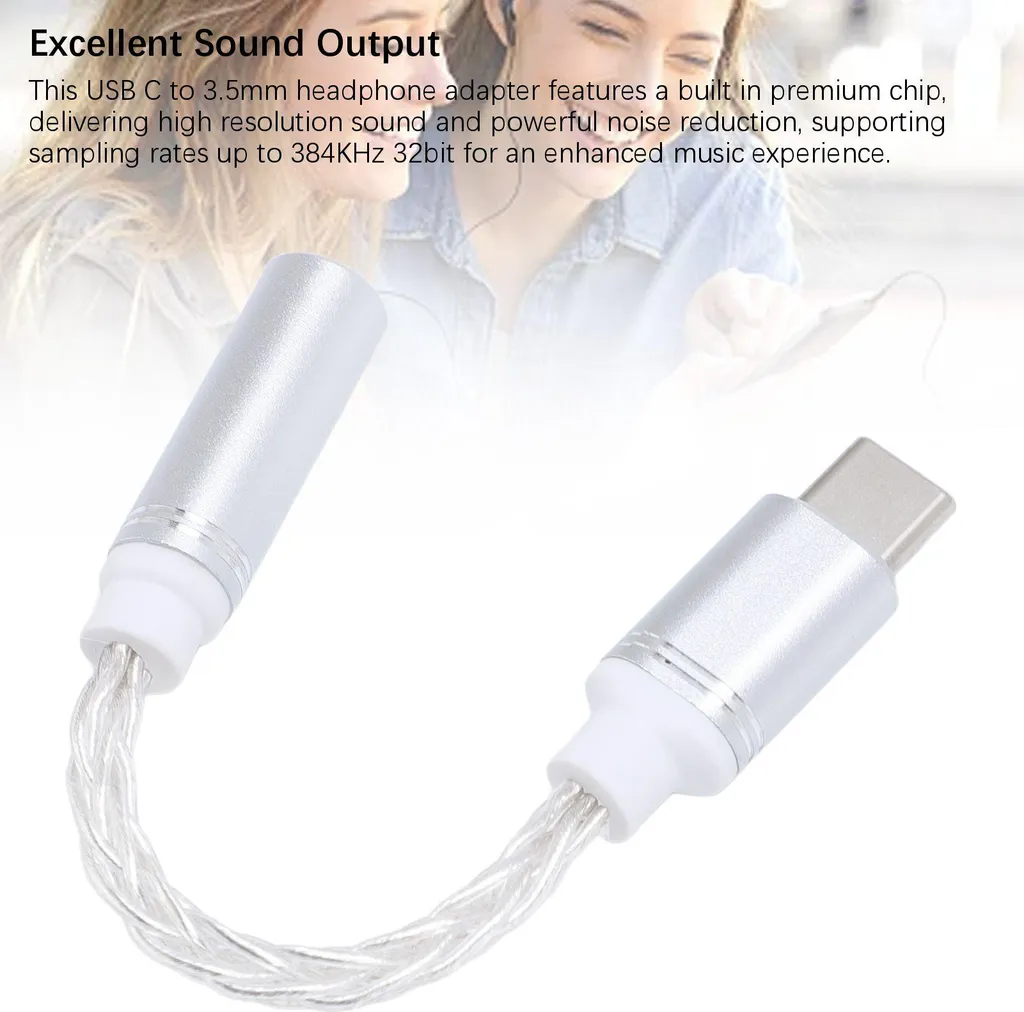 Adaptateur Jack USB C DAC 32 bits 384KHZ Audio Haute Résolution Galaxy S22 - 2