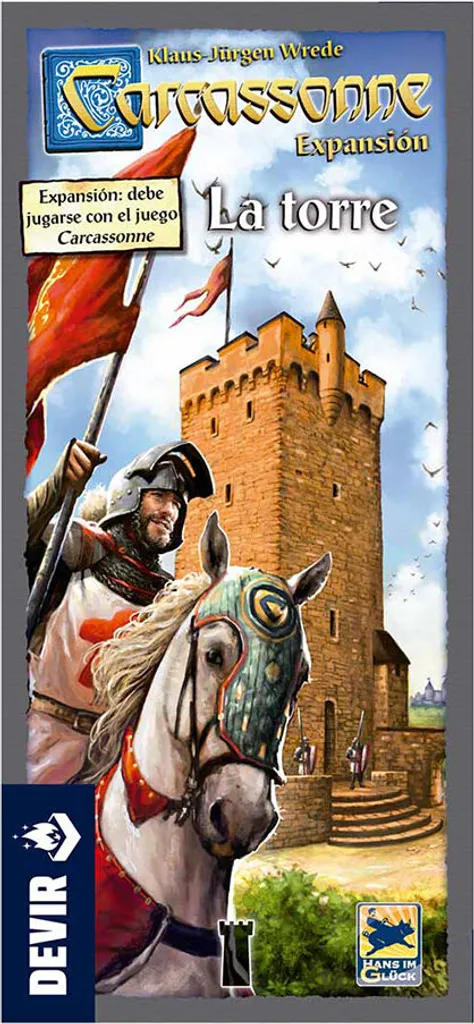 Carcassonne La Tour Devir Extension avec Distributeur de Tuiles Inclus