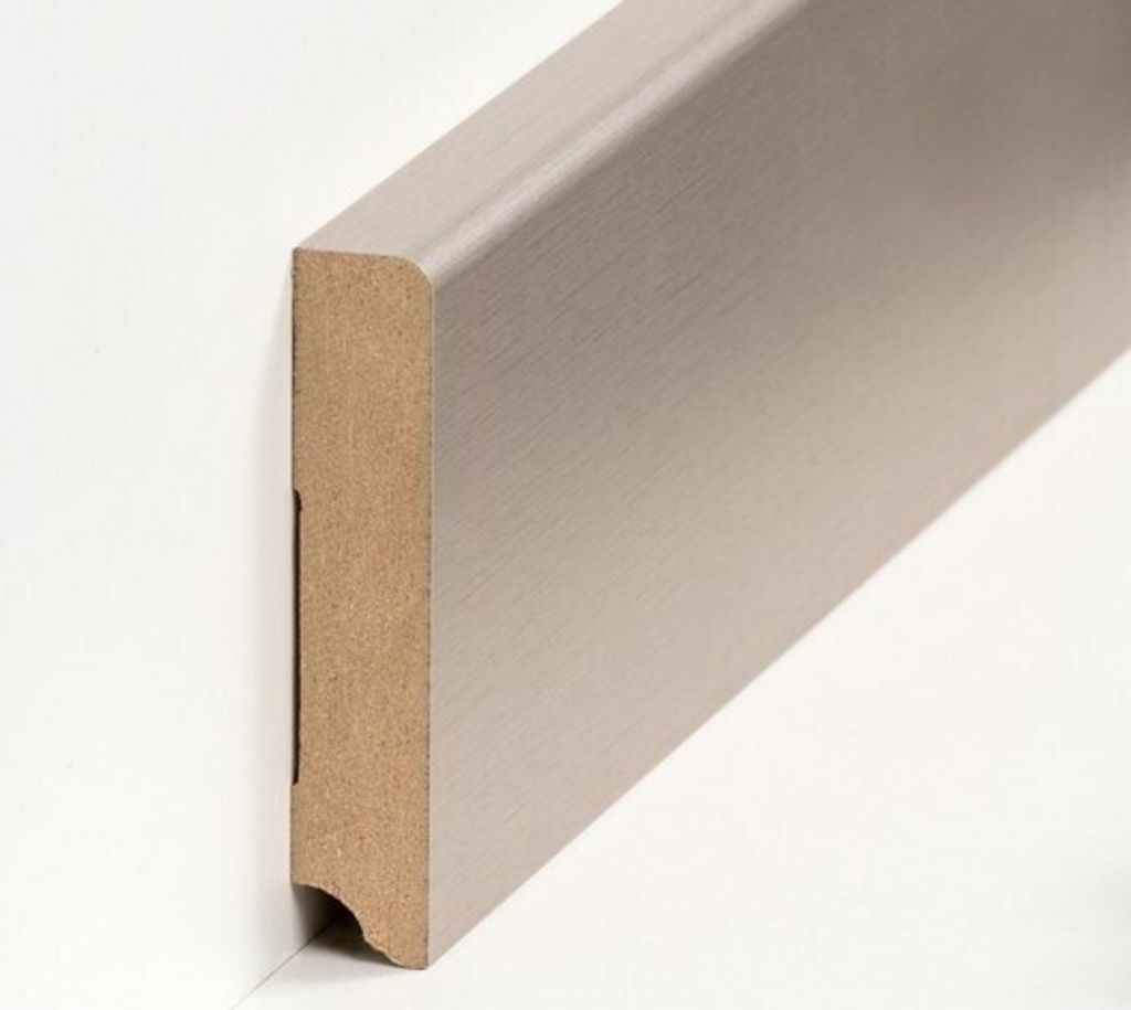 Sockelleiste MDF 19 x 96 x 2500 mm Creme zum Kleben, Schrauben & Nageln MDF-Kern foliert Fußleiste by PROVISTON 12.5 Meter | 5 Stück