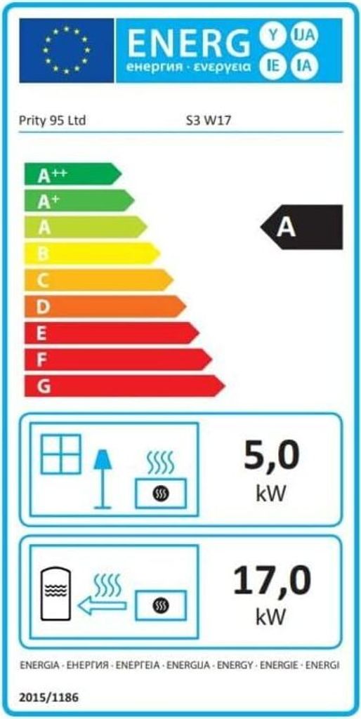 Wasserführender Kaminofen Holzofen Prity S3W17 4.7 + 17 kw Produktbild 3