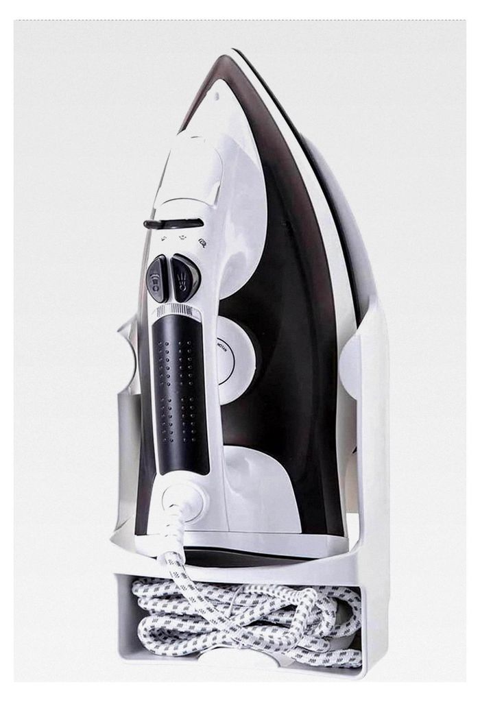 Bügeleisenhalterung, Wandhalterung für Bügeleisen und Bügelbrett, Aufbewahrung mit abnehmbaren Haken für Waschküchen