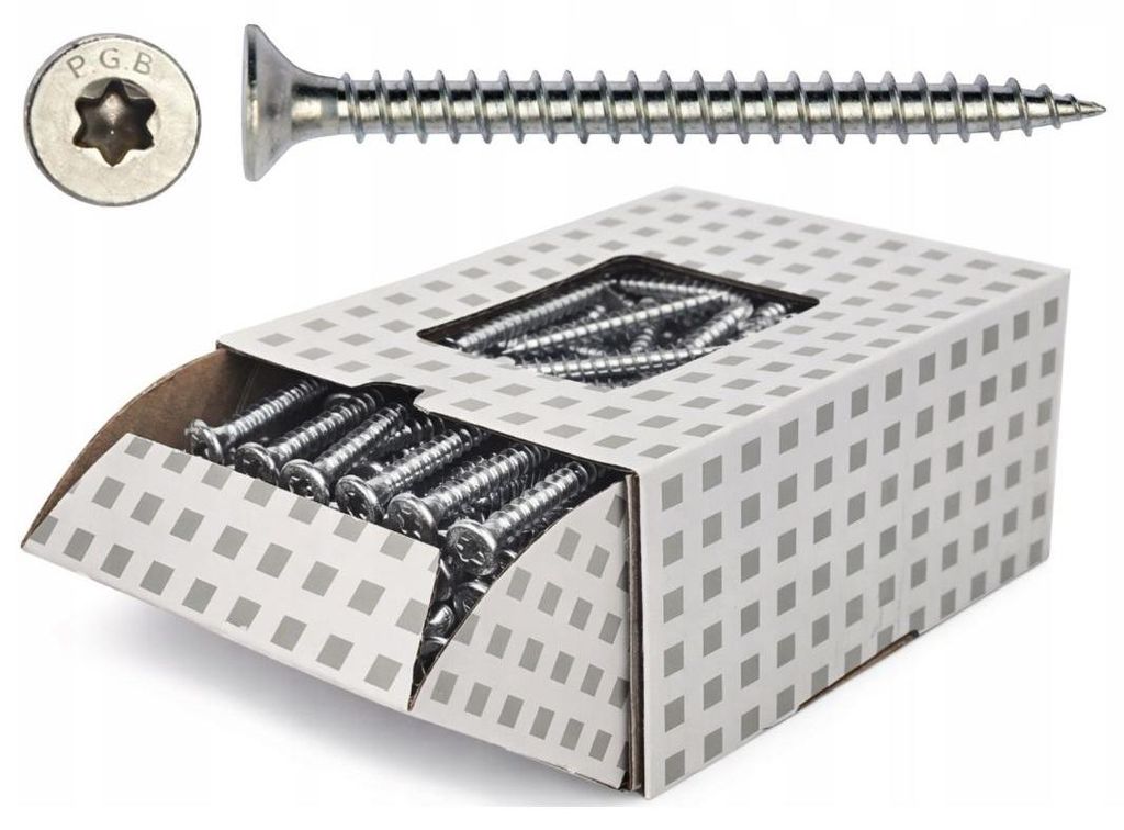 PGB Holzbauschrauben Edelstahl A2 Senkkopf Torx Vollgewinde 5 x 50 mm 200 St.