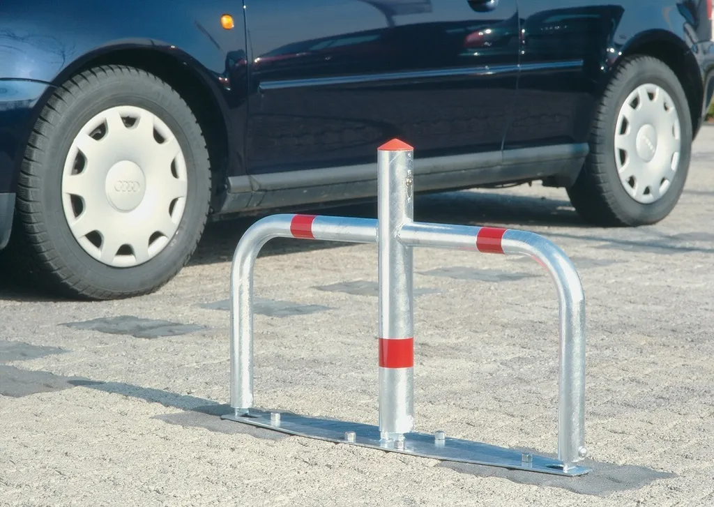 Barrière Urbanus H500 argent avec bandes rouges réfléchissantes PZ