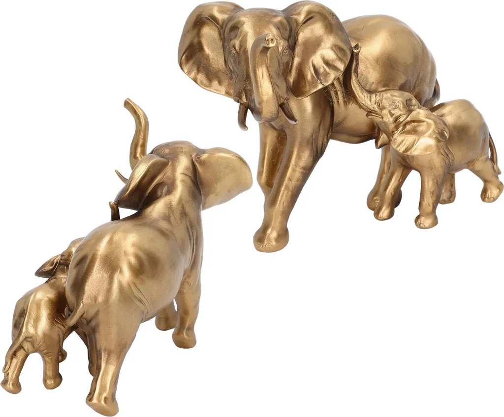 Figurines Éléphants Décoratives, Finition Artisanale pour le Bureau