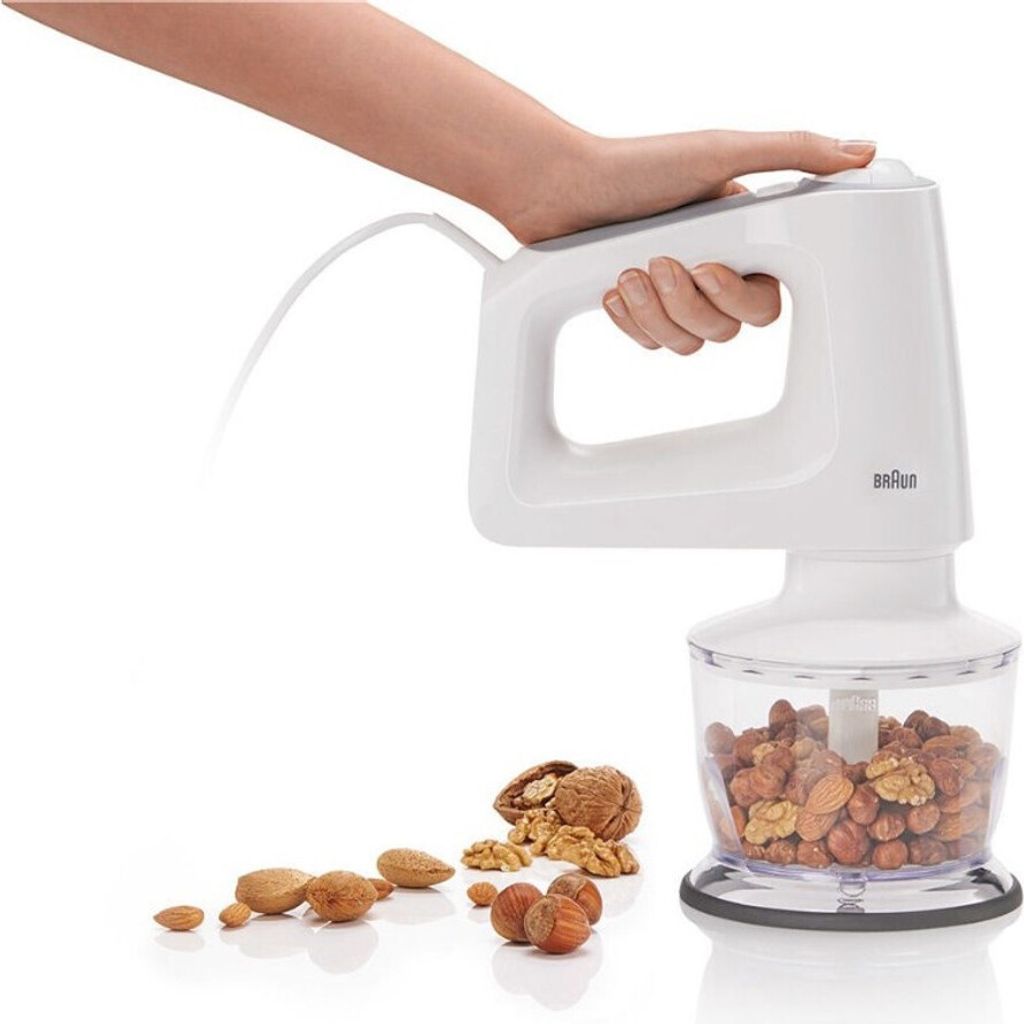 BRAUN Handmixer HM 3135 Mixfuß Zerkleinerer 500 W weiß Produktbild 20