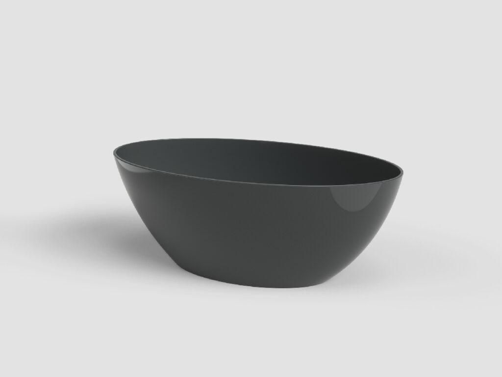 Artevasi Truhlík BAHIA, kulatý, 45 cm, plast, tmavě šedá Obrázek produktu 