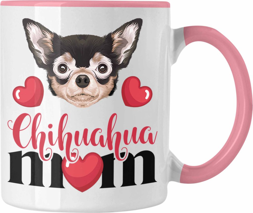 Trendation - Chihuahua Besitzer Mom Mama Tasse Geschenk Lustiger Spruch Geschenkidee Chihuahua Besitzerin (Rosa)