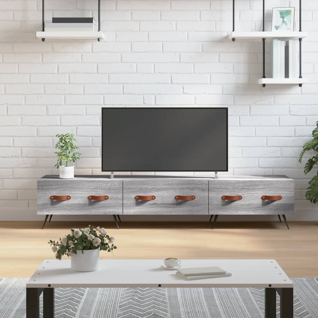 The Living Store TV-Schrank Grau Sonoma 150x36x30 cm Holzwerkstoff