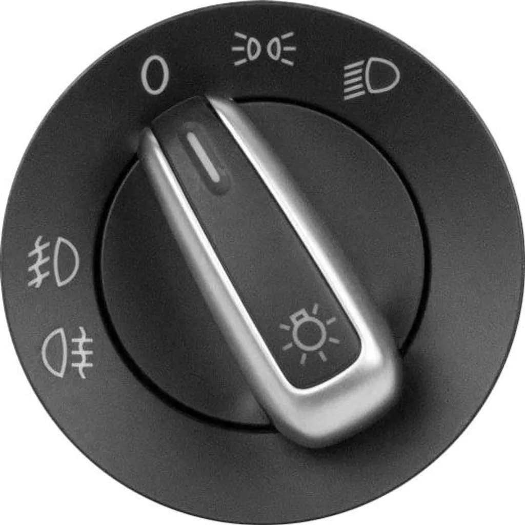 Commutateur d'éclairage chrome VW et Seat avec antibrouillards et BCM