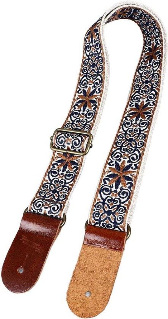 Nylon und Leder Ukelele Riemen mit Gurtverschluss | Passend für alle Ukelele Größen | Kinder- und Erwachsenen Ukelele Riemen