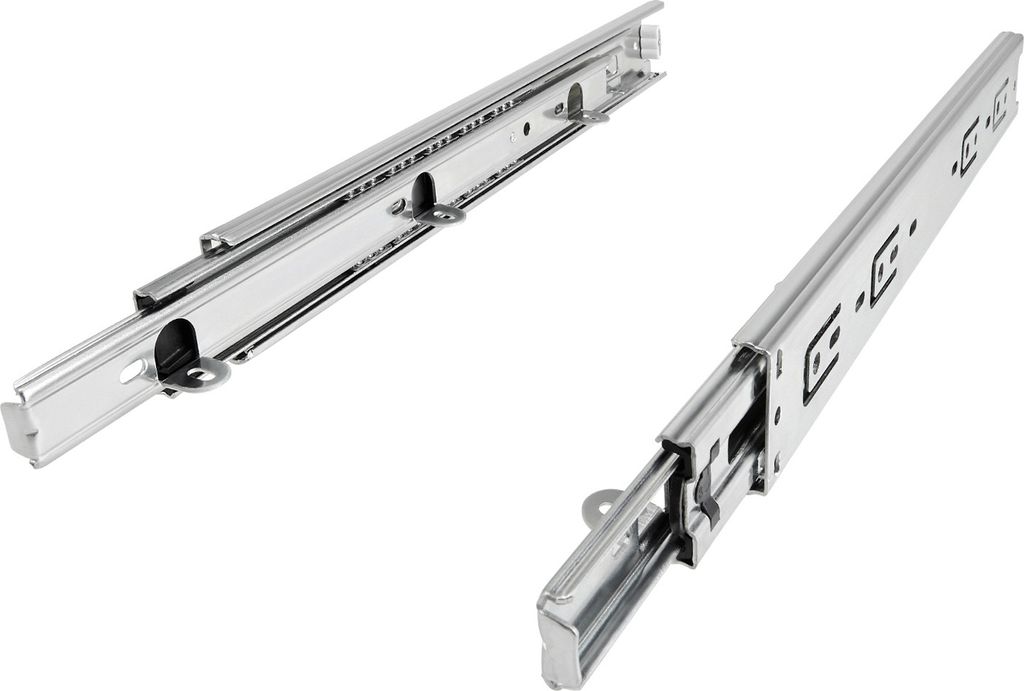 SOTECH 1 Paar (2 St.) Schubladenschienen Vollauszug mit Auflagewinkeln Länge 500 mm Tragkraft 45 kg Höhe 45 mm
