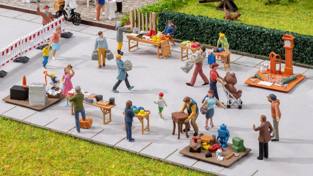 Rendre un Diorama Réaliste : Set NOCH 16281 Marché aux Puces H0