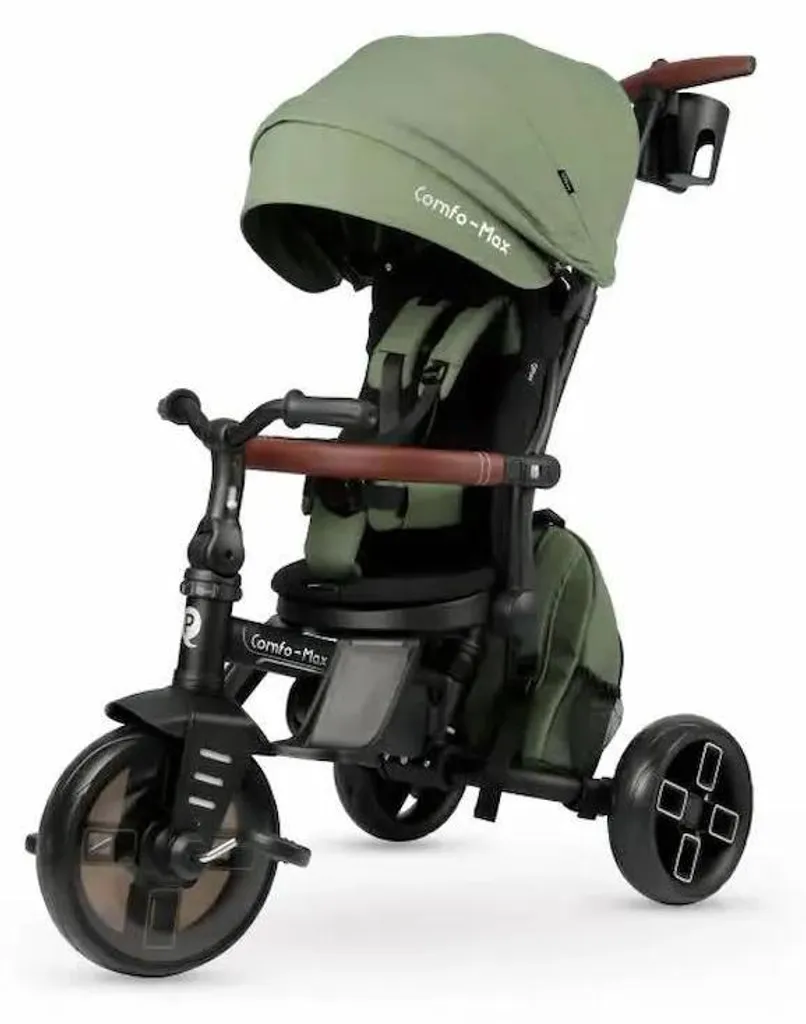 Poussette Qplay Comfo Max 6 en 1 Verte avec Siège Inclinable Confort