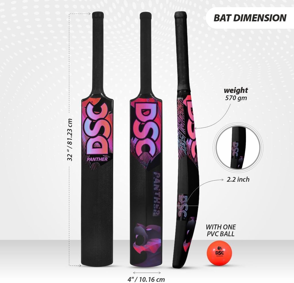 DSC Panther Cricket Set (1 Kunststoffschläger + 4 Produktbild 4