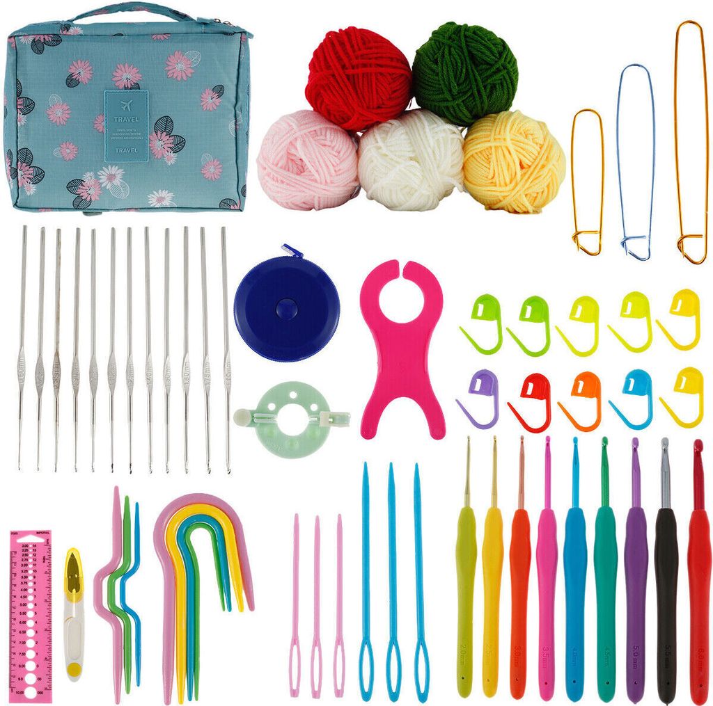 Häkelnadel Set, Ergonomisch Häckelnadelnset 59 Stück Produktbild 7