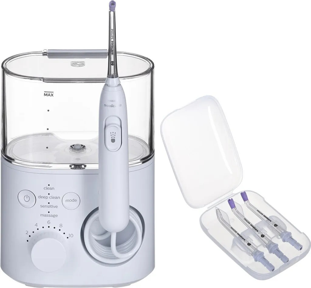 Jet dentaire Philips HX3911/40 grand réservoir 600 ml et 4 canules