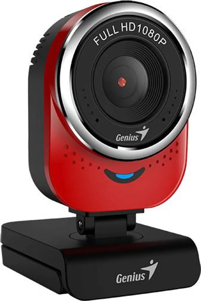 Webcam Full HD 1080p Genius Qcam 6000 Rouge - Fluidité et Netteté