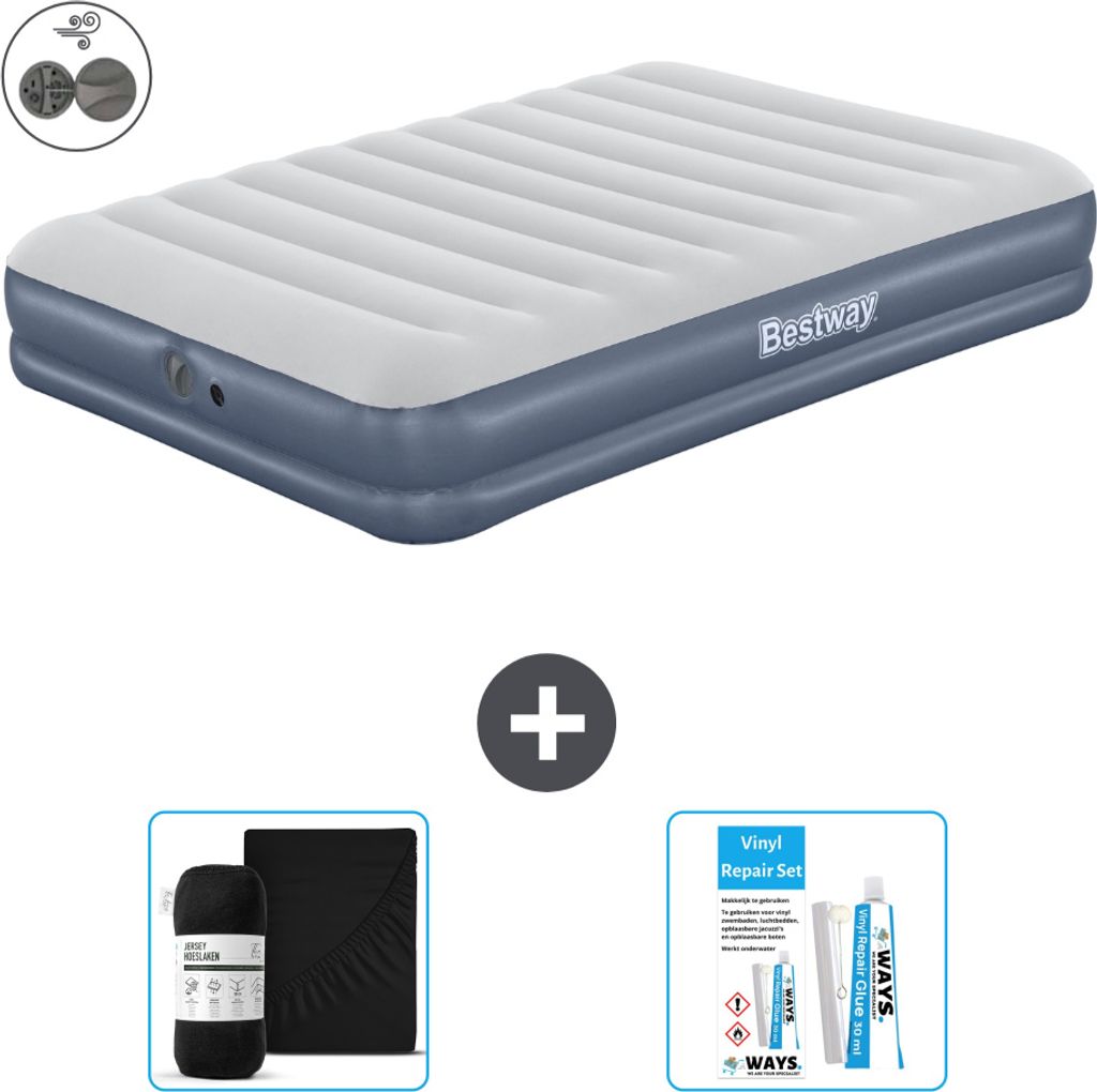 Bestway Luftmatratze - 2-Personen - 152 x 203 x 36 cm - Blau - Inklusive Zubehör