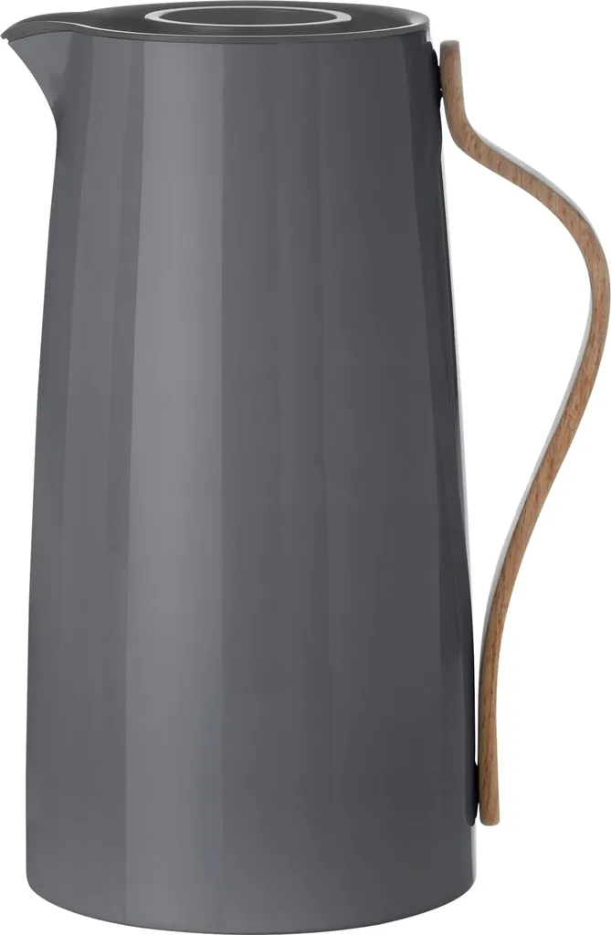 Caraffa Termica Emma Stelton Grigio Scuro 1.2 Litri - Acciaio e Faggio