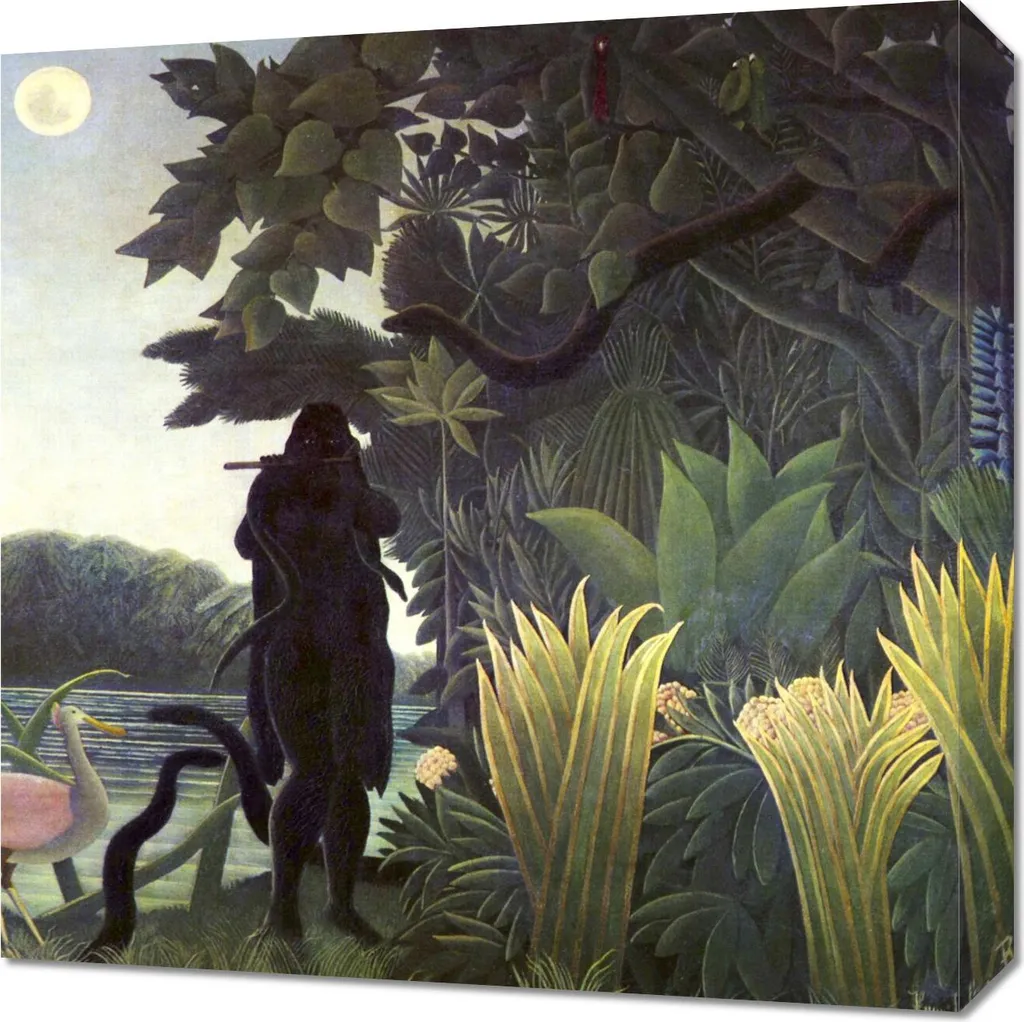 Quadro Vintage 50x50cm Rousseau L'incantatrice di Serpenti - Salotto