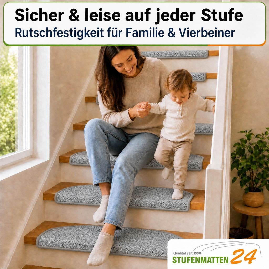 Stufenmatte Rambo New Halbrund - Grau 1 Stück Produktbild  KI-generiertes Bild