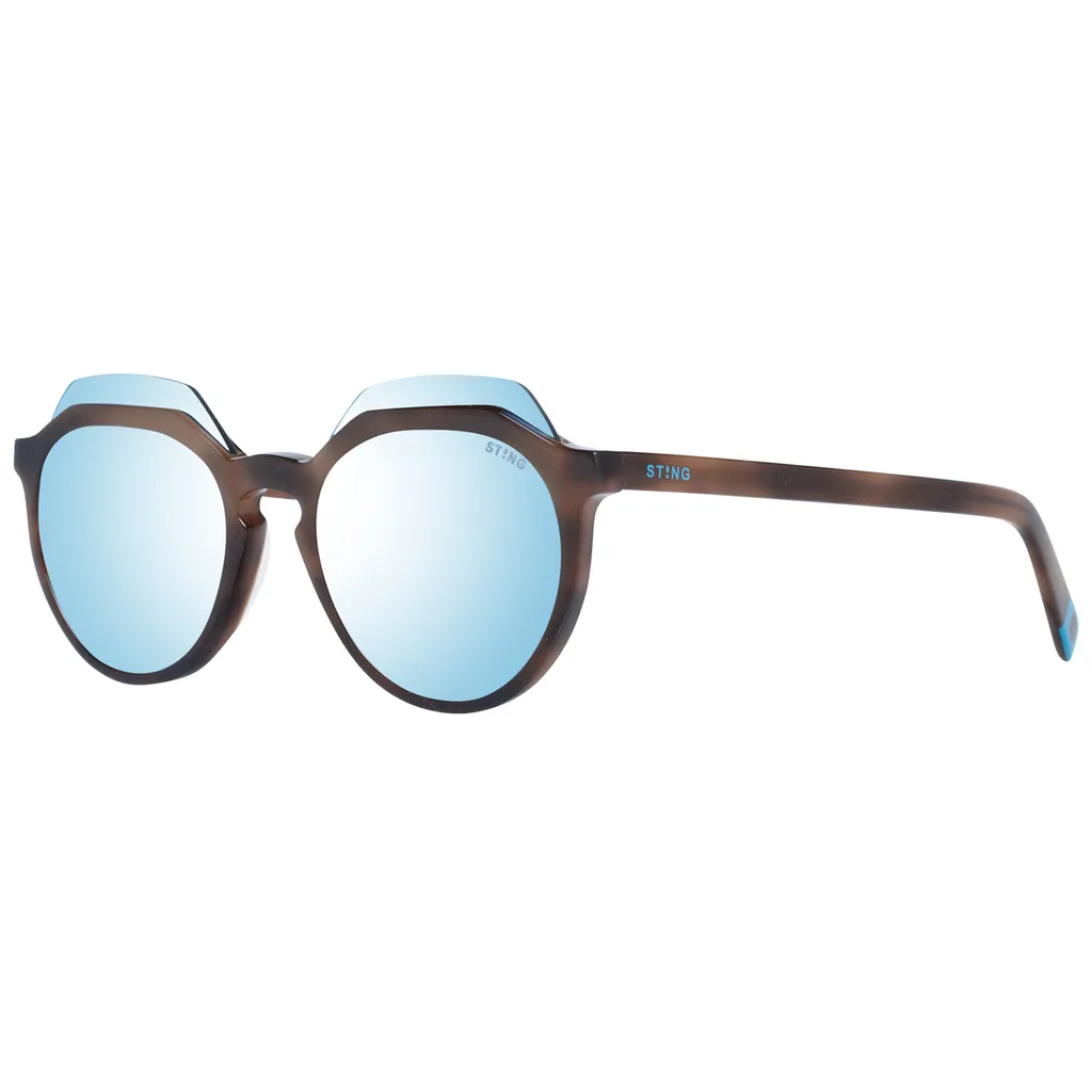 Lunettes de soleil unisexes monture havane Sting SST197 style vintage chic