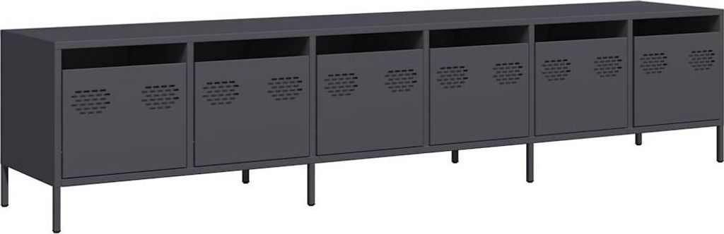 vidaXL Armoire TV anthracite 202x39x43,5 cm Acier laminé à Image du produit 