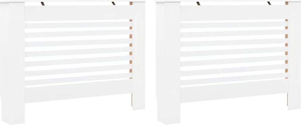 vidaXL Panely chladiča 2 ks. Biele 112 x 19 x 81,5 cm MDF Obrázok produktu 