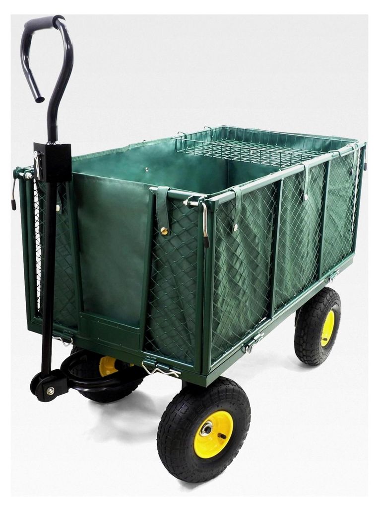 Faltbarer Bollerwagen – Stabiler Gartenwagen mit 500 kg Tragkraft, 175L Volumen, Luftreifen und Klappfunktion für Garten, Hof und Alltags-Transport