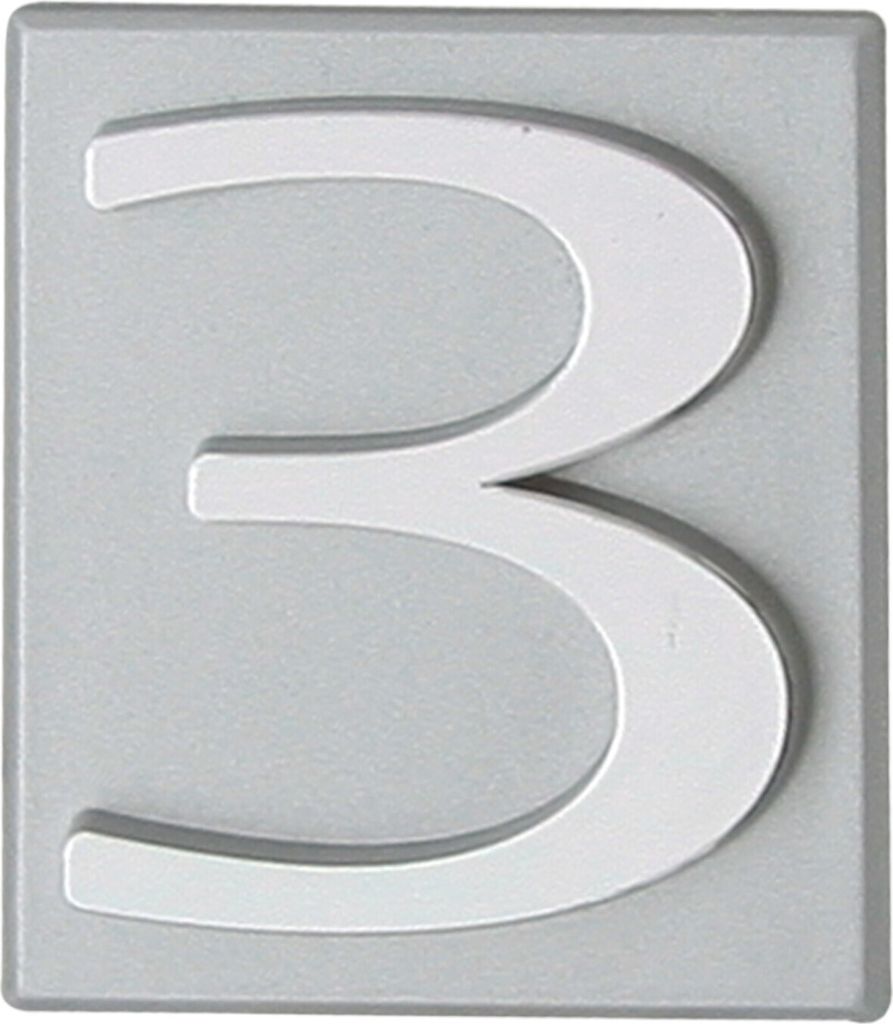 DOMINO Hausnummer Briefkasten Selbstklebend – 3 | 3D Türnummer Adressnummern Aufkleber | Hausnummern Klebend | Klebezahlen Wetterfest | Zahlen z...