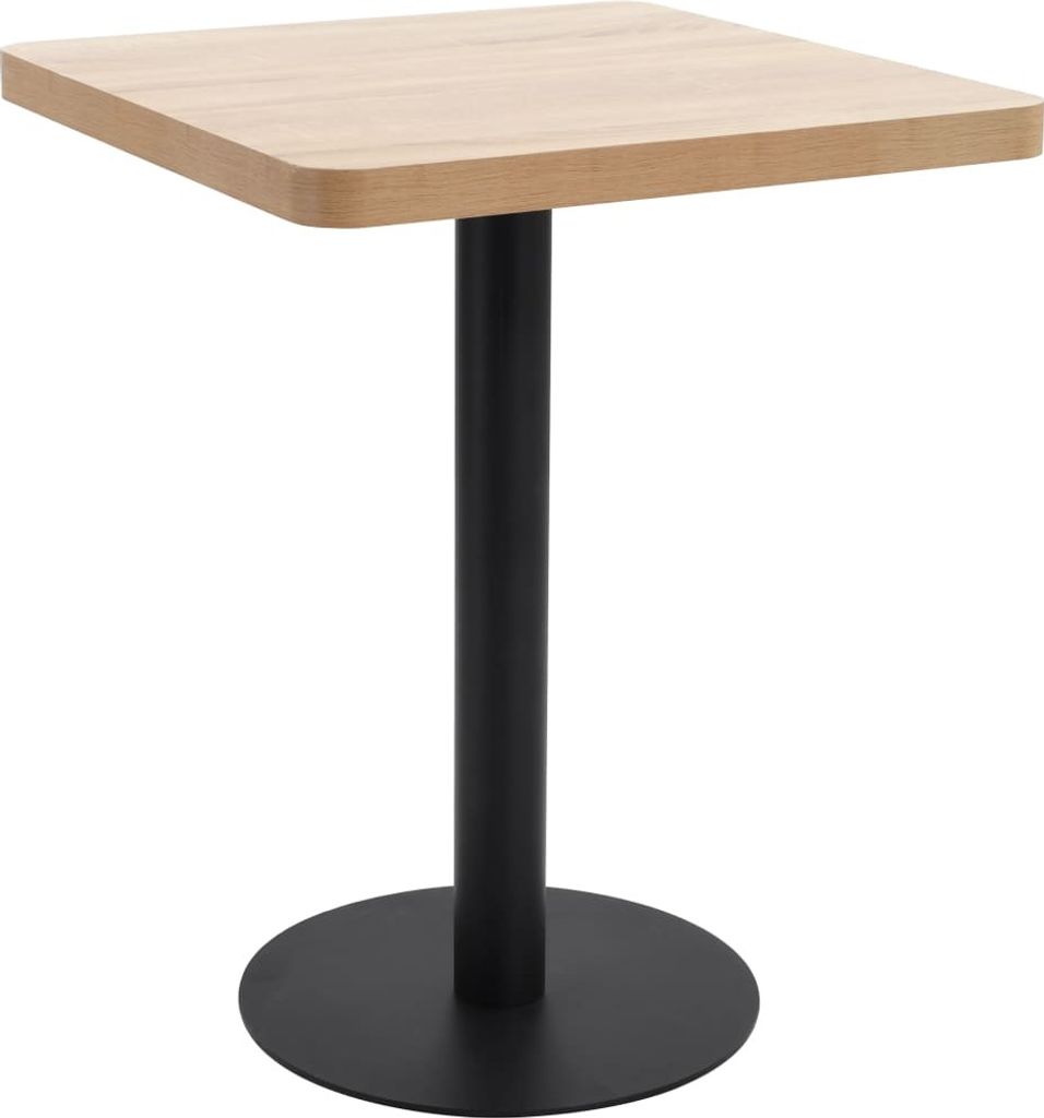 vidaXL Tavolo da bistrot marrone chiaro 60x60 cm MDF Immagine del prodotto 