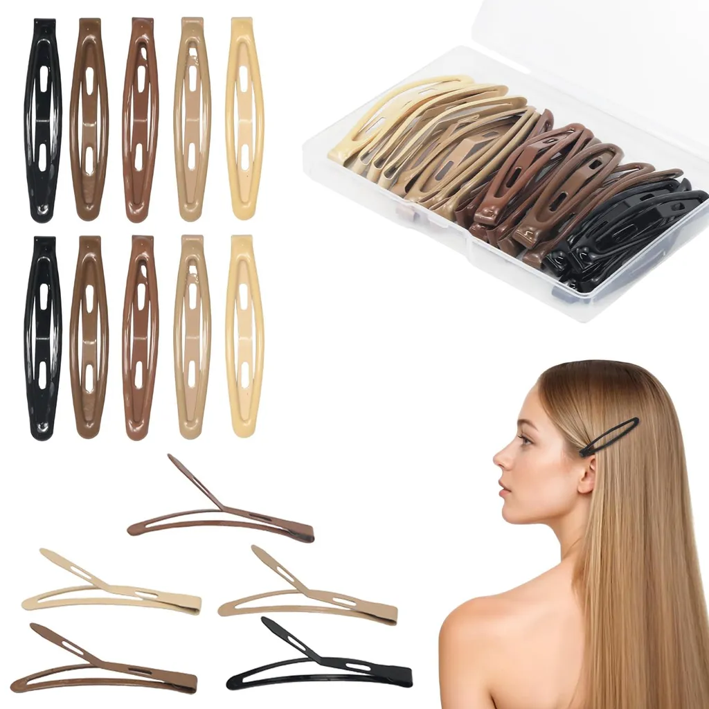 Barrettes pour filles : lot de 20 modèles scintillants en métal verni