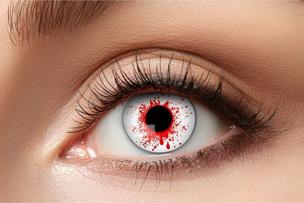 Zombie Auge Kontaktlinsen vegan Karneval Fasching