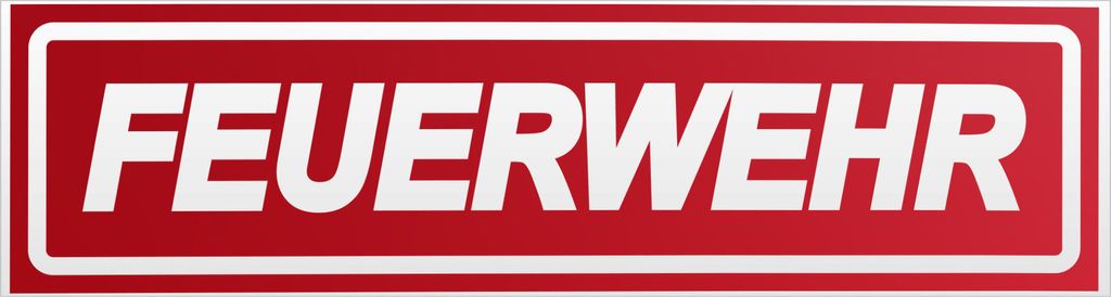 Kiwistar Feuerwehr Motiv 3 invertiert Magnetschild Schild magnetisch - 20cm Rot - reflektierend - Magnetfolie für Auto PKW Kfz