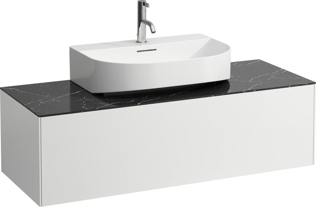 LAUFEN SONAR Schubladenelement, 1 Schublade, passend zu Waschtisch H816341, H816342, Ausschnitt mittig für den Waschtisch, H4054510341431