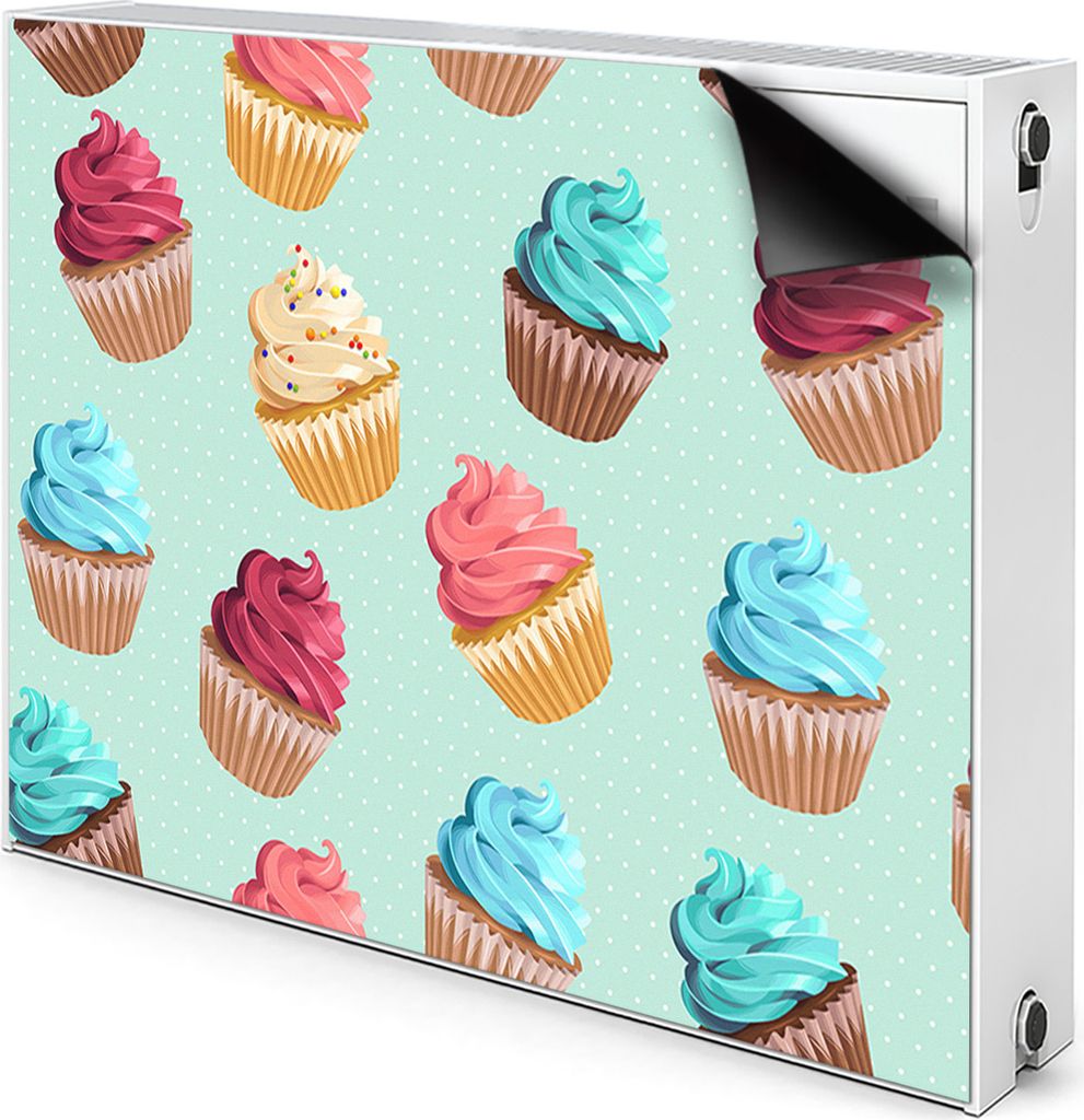 Magnet Verkleidung Abdeckung Heizkörperabdeckung Heizkörperabdeckung 110x60 cm - Brötchen, Muffins