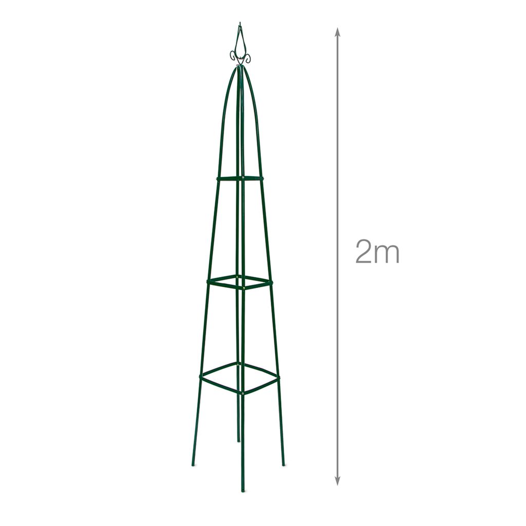 6 x Rankturm Metall spitz 190 cm, Rankhilfe für