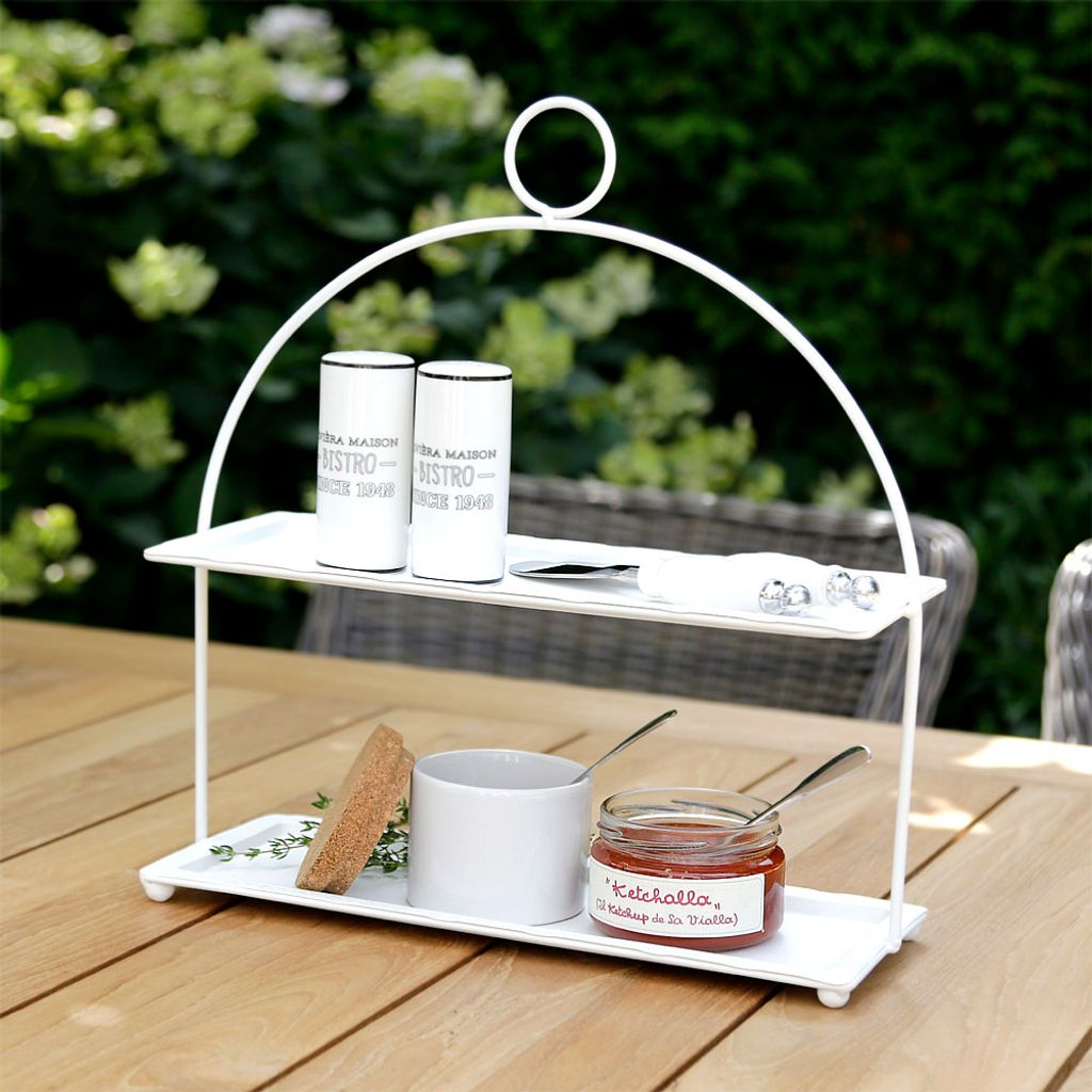 Gewürzetagere WHITE weiß aus Metall Etagere rechteckig Produktbild 