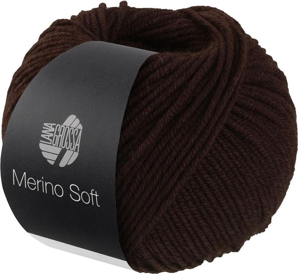 Lana Grossa - Merino Soft 0019 dunkelbraun Produktbild 
