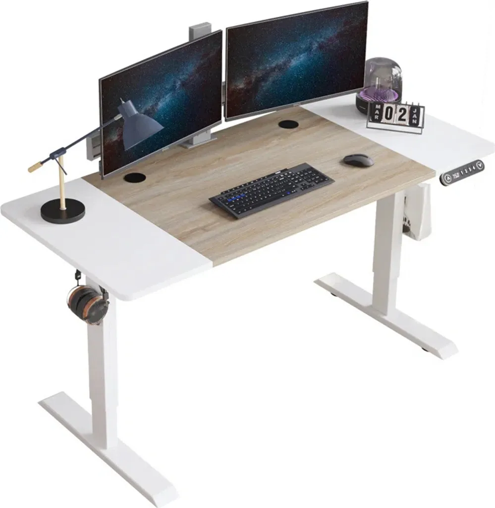 Hilodesk 140cm Scrivania Elettrica Regolabile Bianca | Sit Stand Desk