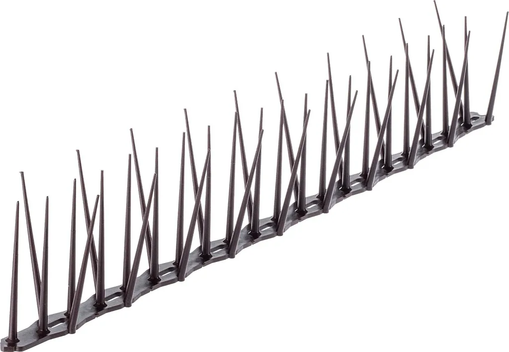 Pics anti-pigeons marron en plastique - Lot de 6 pièces - Longueur 2,91m