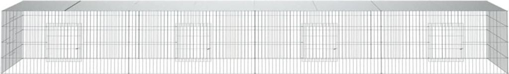 vidaXL Kaninchenkäfig 4 Paneele 433x109x54 cm Verzinktes Produktbild 