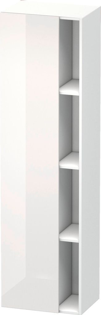 Hochschrank DURASTYLE 360x500x1800mm A li we hochglanz/weiß ma Anschlag links weiß hochglanz/weiß matt