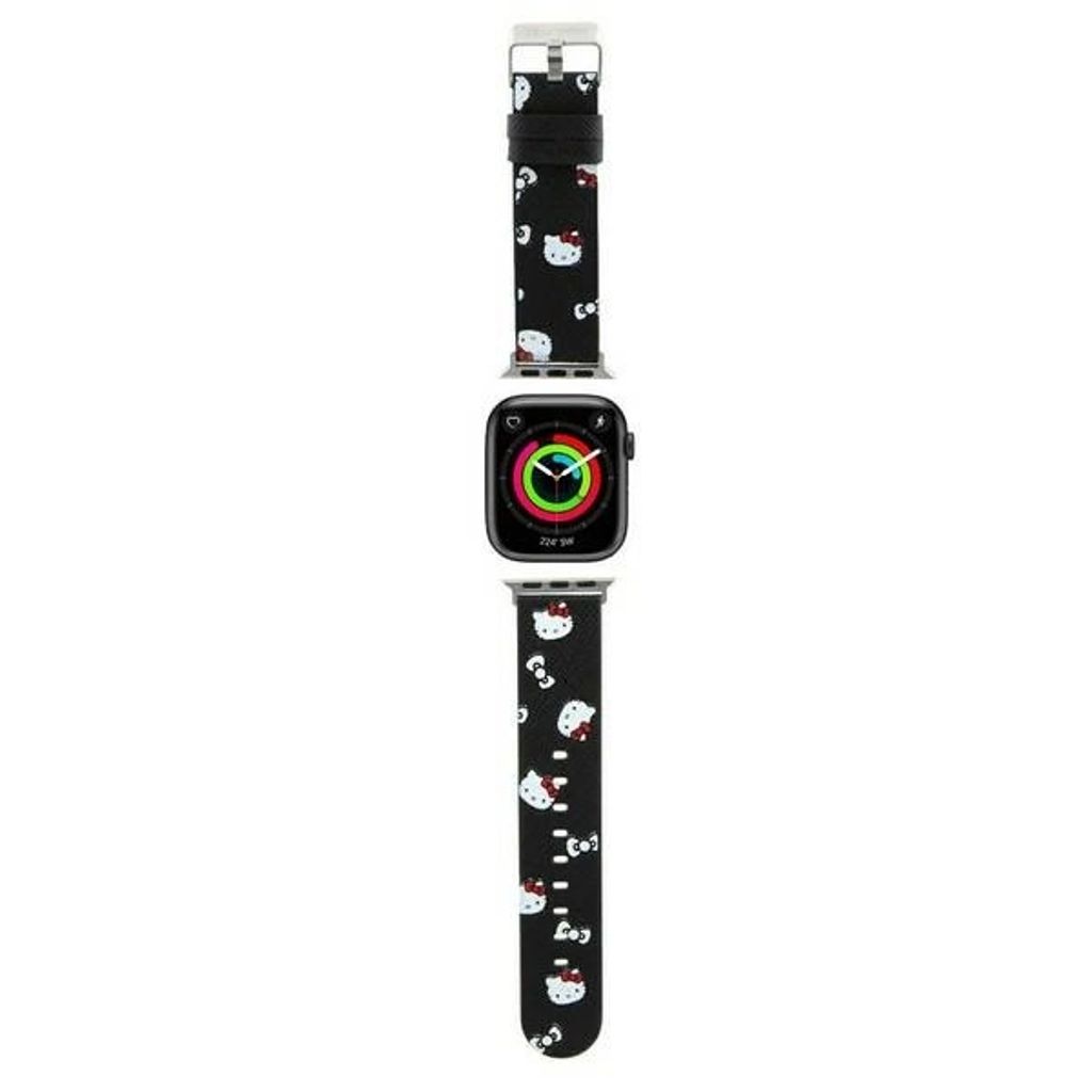 Hello Kitty Heads & Bows Pattern - Strap for Apple Watch 38/40/41 mm (black)